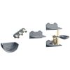 PawHut Cat Wall Shelves, with Hammock, Scratching Post, Steps, Platforms, Gray