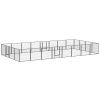 PawHut 24 Panel Dog Playpen for Small and Medium Dogs with Lockable Door, or Indoor/Outdoor Use, DIY Shape Pet Playpen, 189" x 189" x 32"