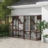 PawHut Coffee Catio Window Box: Outdoor Enclosure with Shelves for Multiple Cats