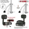 Drum Throne Padded Guitar Stool with Backrest Hydraulic Height Adjustable Music Chair For Adults And Kids w Anti Slip Rubber Feet - DS CH BLK REST-LVR