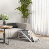 PawHut Dog Ramp for Bed Pet Access Non-Slip Carpet Top Platform 49 x 16 x 14 White