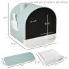 PawHut Covered Cat Litter Box, 17"x17"x18.5", Indoor with Lid, Tray, Scoop, Filter, Green